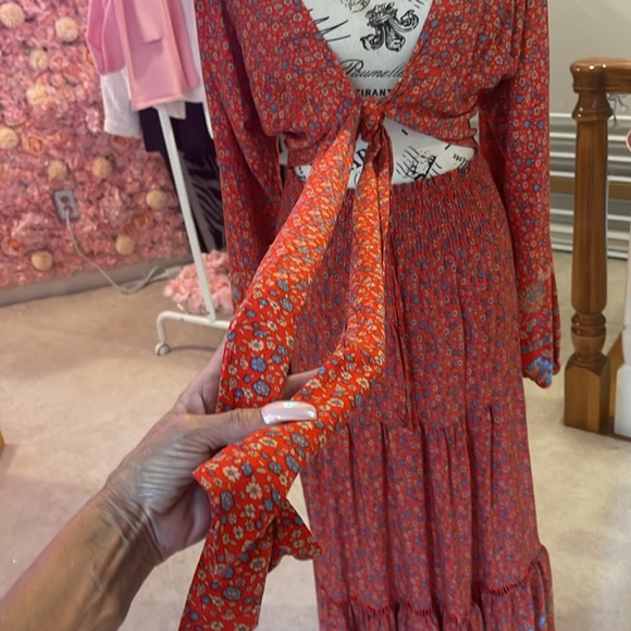 Bohemian Cropped Pheasant Blouse and Skirt Set❤️ - Picture 11 of 15